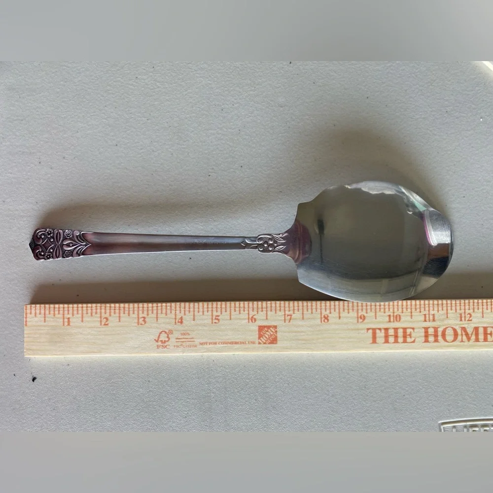 Elegant stainless steel serving spoon